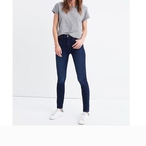Madewell 10" High-Rise Skinny Jeans Dark Wash Womens 25